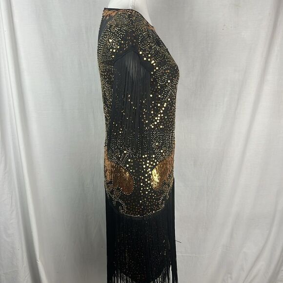 NWT Fairy Couple Gatsby Long Fringe Flapper Cocktail Party Dress - Picture 6 of 8